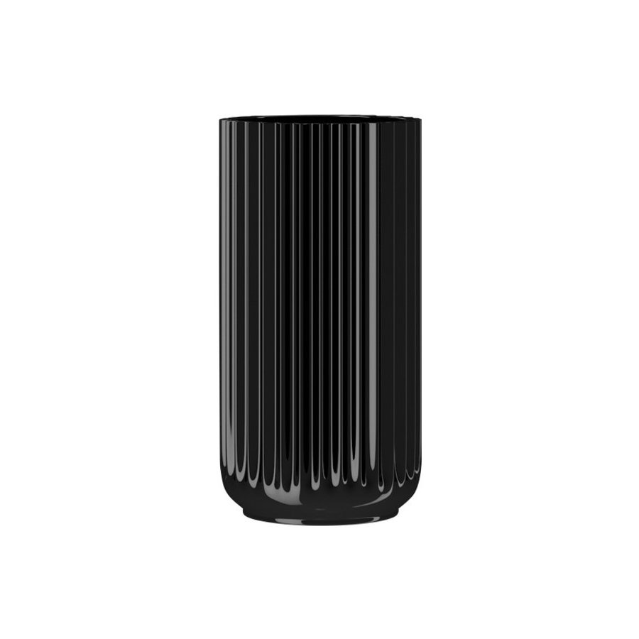 Lyngby Vase 20cm Glas, Black