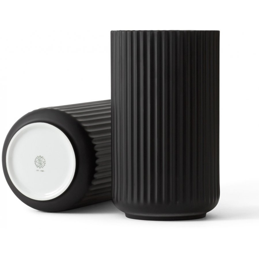 Lyngby Porzellan Vase H31 cm, Schwarz