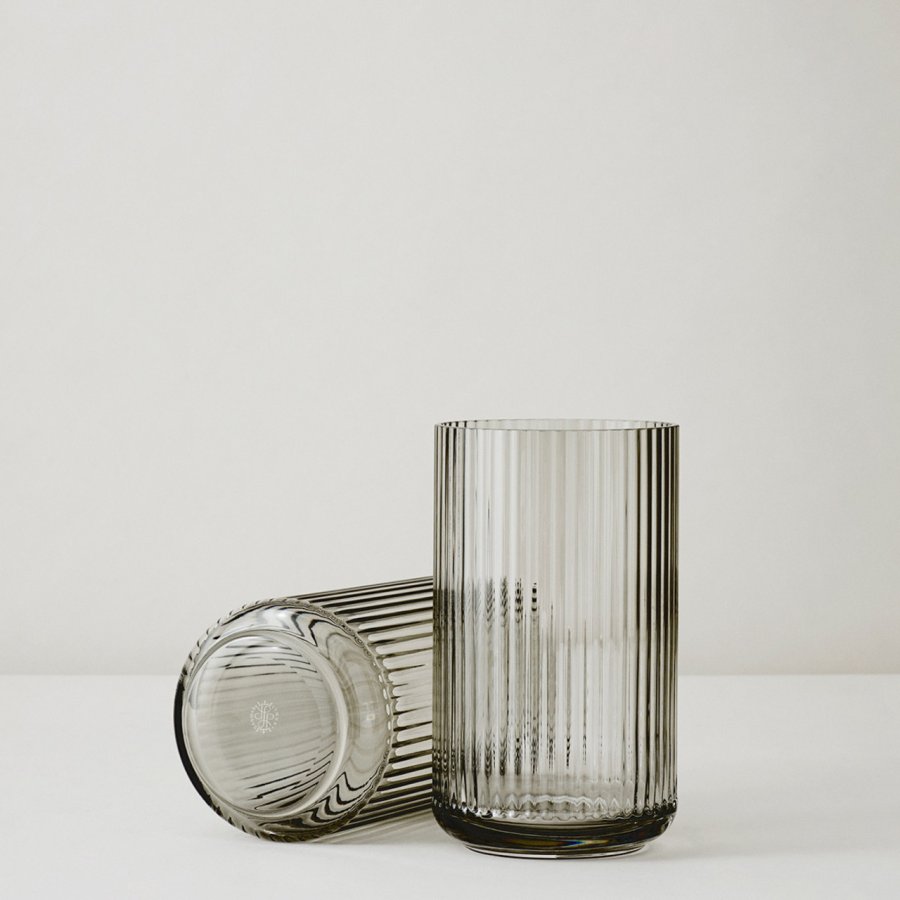 Lyngby Porceln Vase 31cm Glas, Smoke