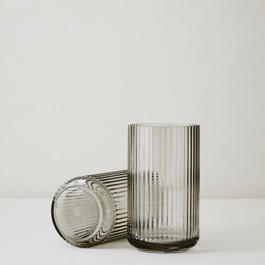 Lyngby Porceln Vase 31cm Glas, Smoke