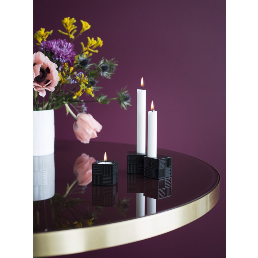 Rosendahl Nanna Ditzel Cube Lysestage, sort, 5 cm