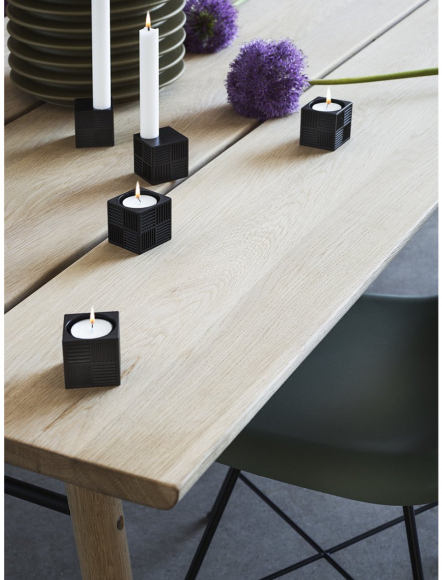 Rosendahl Nanna Ditzel Cube Lysestage, sort, 5 cm