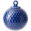 Lyngby Porceln Rhombe Kugle 7 cm, Midnight Blue