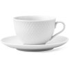 Lyngby Porceln Rhombe Kop m. Underkop 24 cl, Hvid