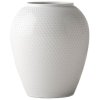 Lyngby Porceln Rhombe Vase H16,5 cm, Hvid