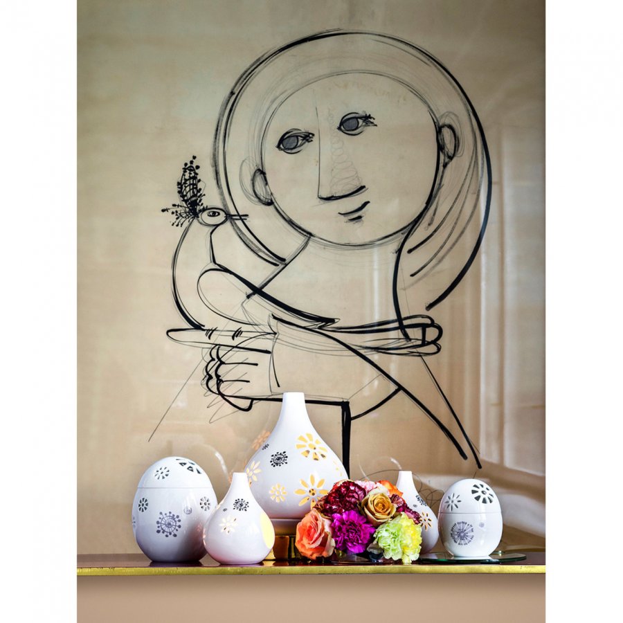 Bj�rn Wiinblad Easter Bonbonniere �9,3 cm, Hvid