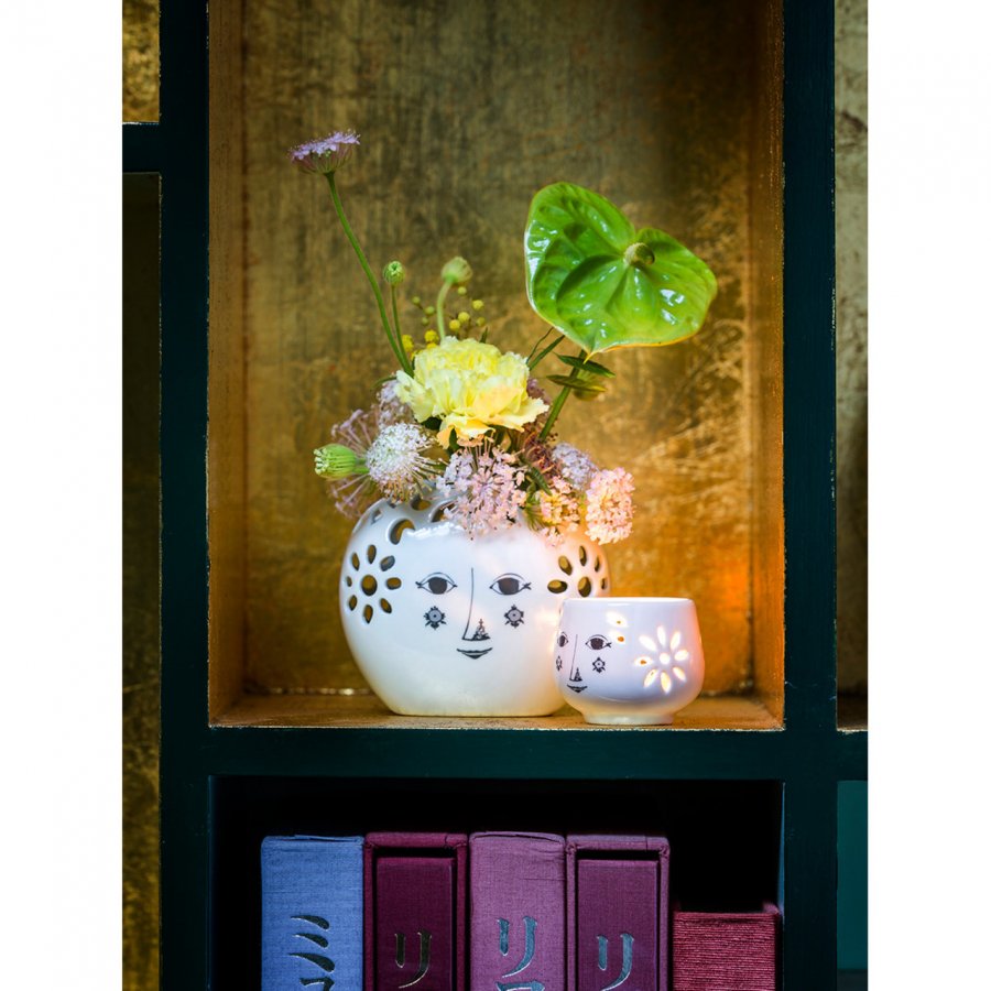 Bjrn Wiinblad Flowerhead Fyrfadsstage 2 stk. Hvid, 6cm
