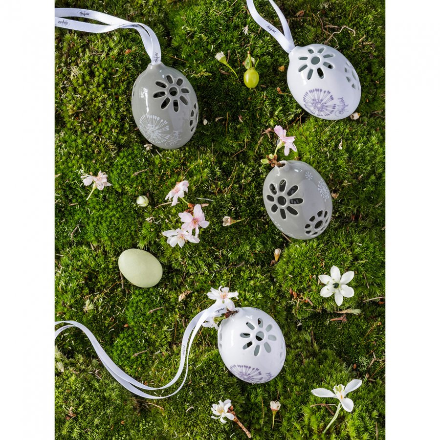 Bj�rn Wiinblad Easter P�skeoph�ng 2 stk. �4,9 cm, Hvid