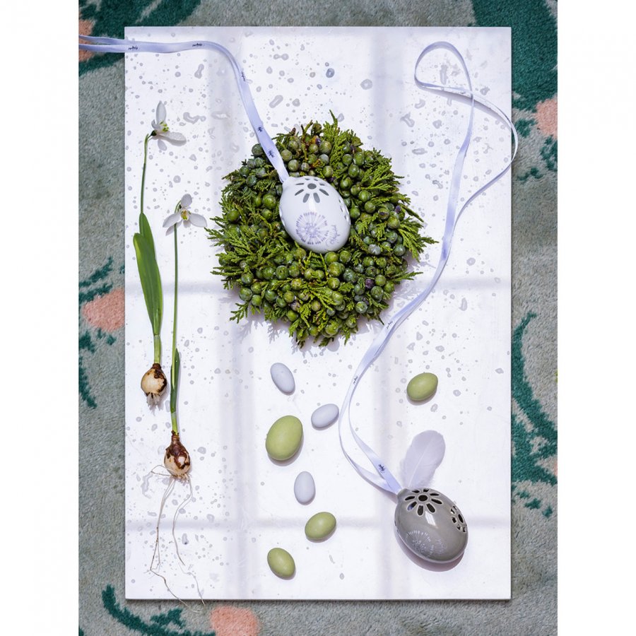 Bj�rn Wiinblad Easter P�skeoph�ng 2 stk. �4,9 cm, Hvid