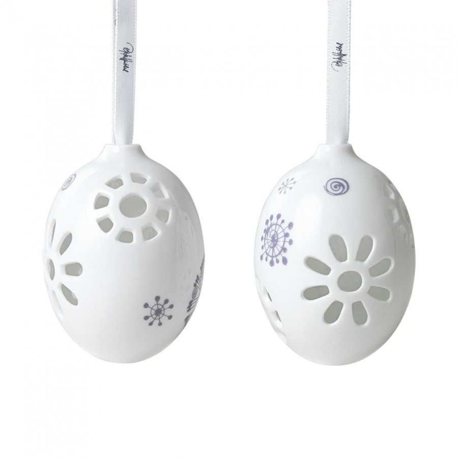 Bj�rn Wiinblad Easter P�skeoph�ng 2 stk. �4,9 cm, Hvid