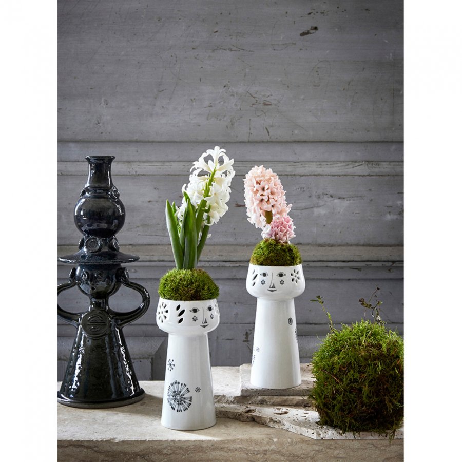 Bjrn Wiinblad Flowerhead Hyacintvase 15cm, hvid