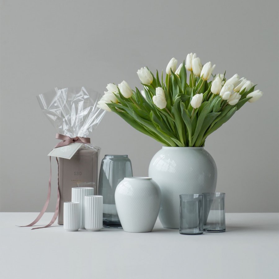 Lyngby Vase Form 130/3 Bl, 23cm