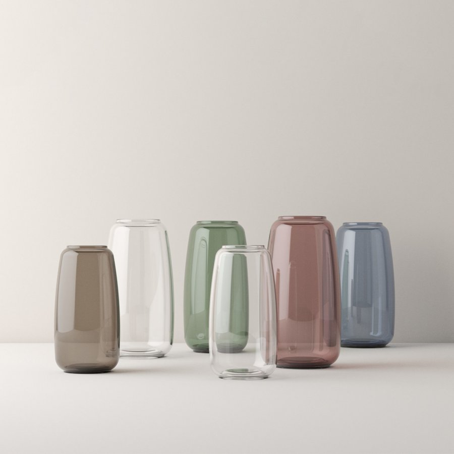 Lyngby Vase Form 130/3 Klar, 22cm
