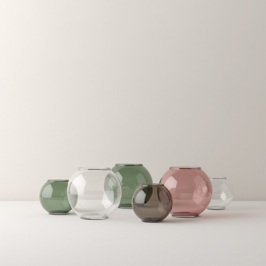 Lyngby Vase Form 70/2 Smoke, 11cm