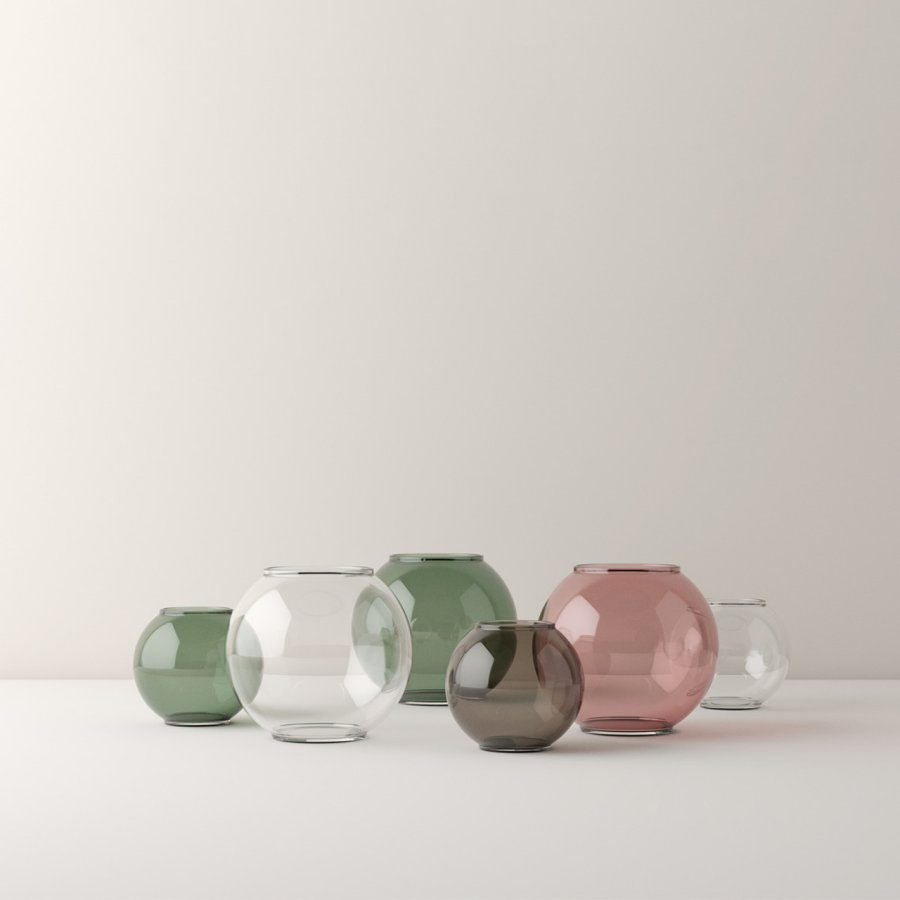Lyngby Vase Form 70/2 Smoke, 11cm