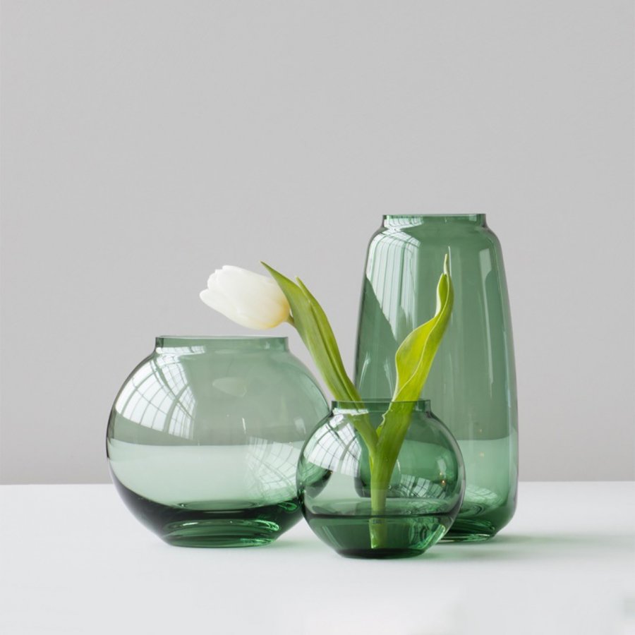 Lyngby Vase Form 70/3 Copenhagen Green, 16cm