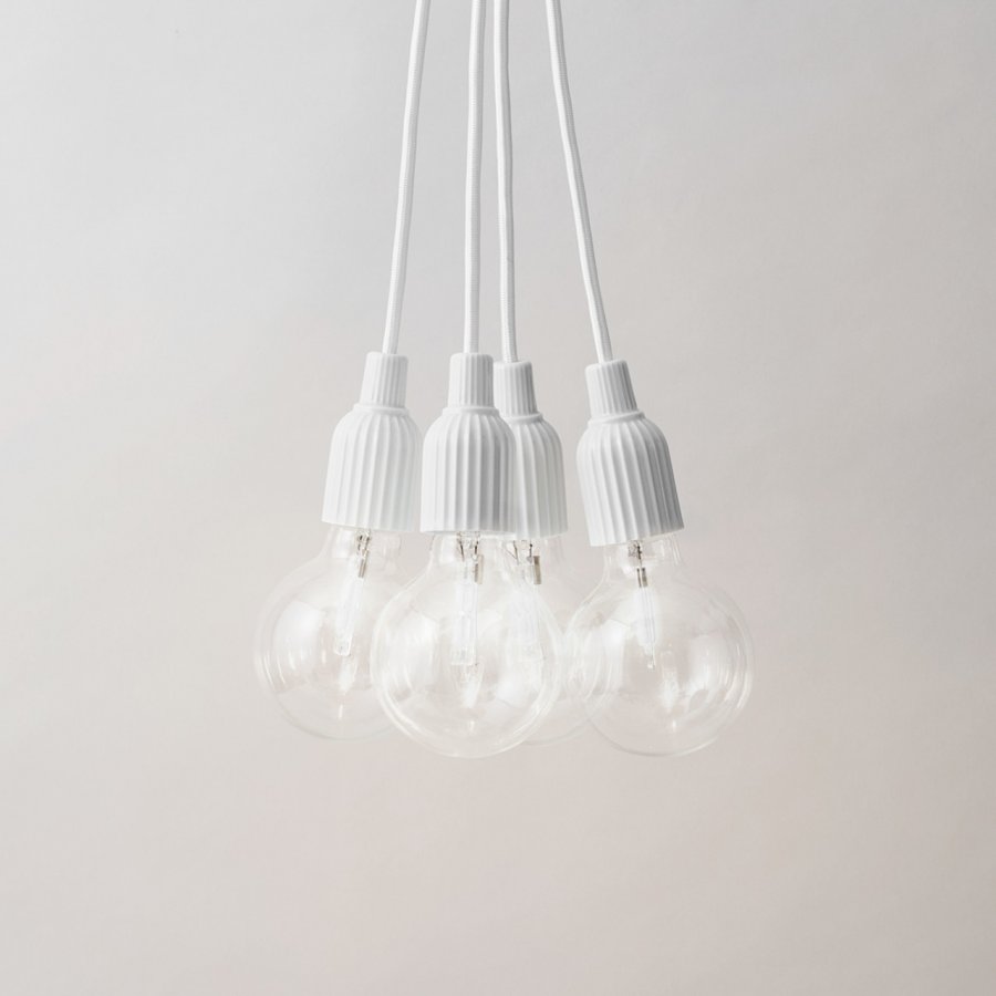 Lyngby Porceln Fatning 01 Fitting 8,7 cm, Hvid