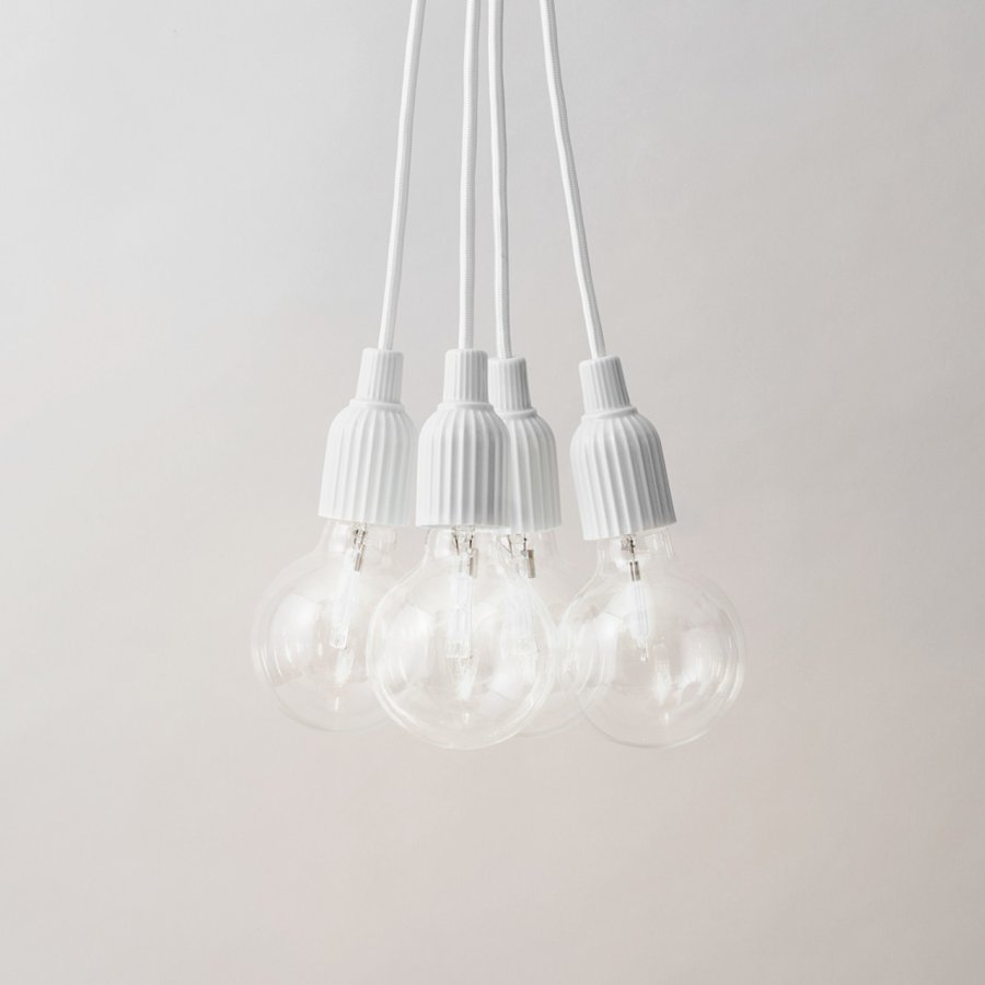 Lyngby Porceln Fatning 01 Fitting 8,7 cm, Hvid