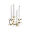 Holmegaard Lumi Lysestage, 4-armet Messing, 10,5cm