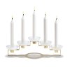 Holmegaard Lumi Lysestage, 5-armet Messing, 35,5x11x12cm