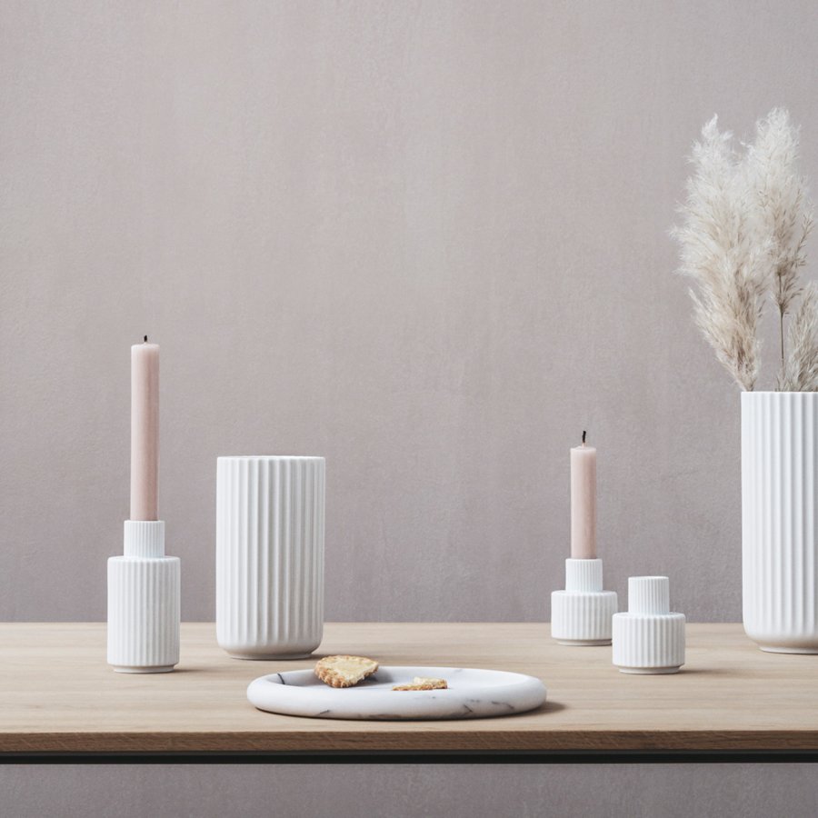 Lyngby Porceln Kerzenhalter H7 cm, Wei