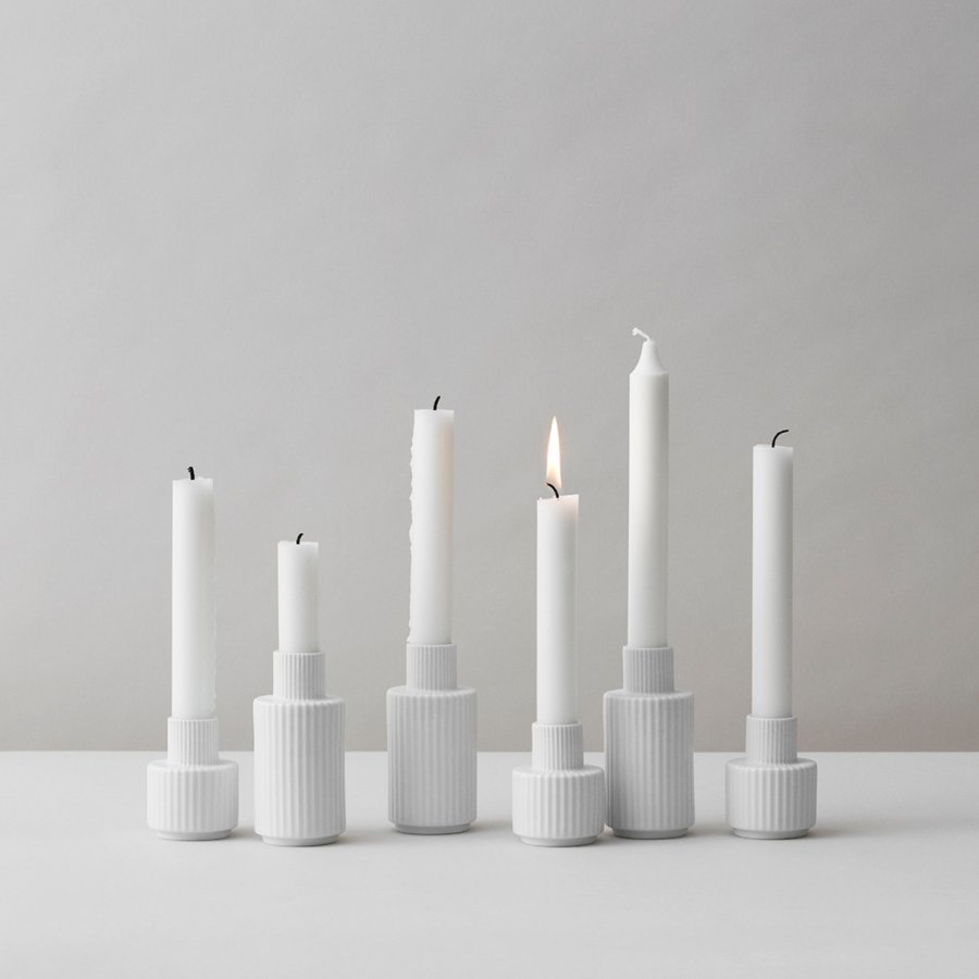 Lyngby Porceln Kerzenhalter H7 cm, Wei