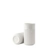 Lyngby Vase hvid med løbeglasur, 20cm