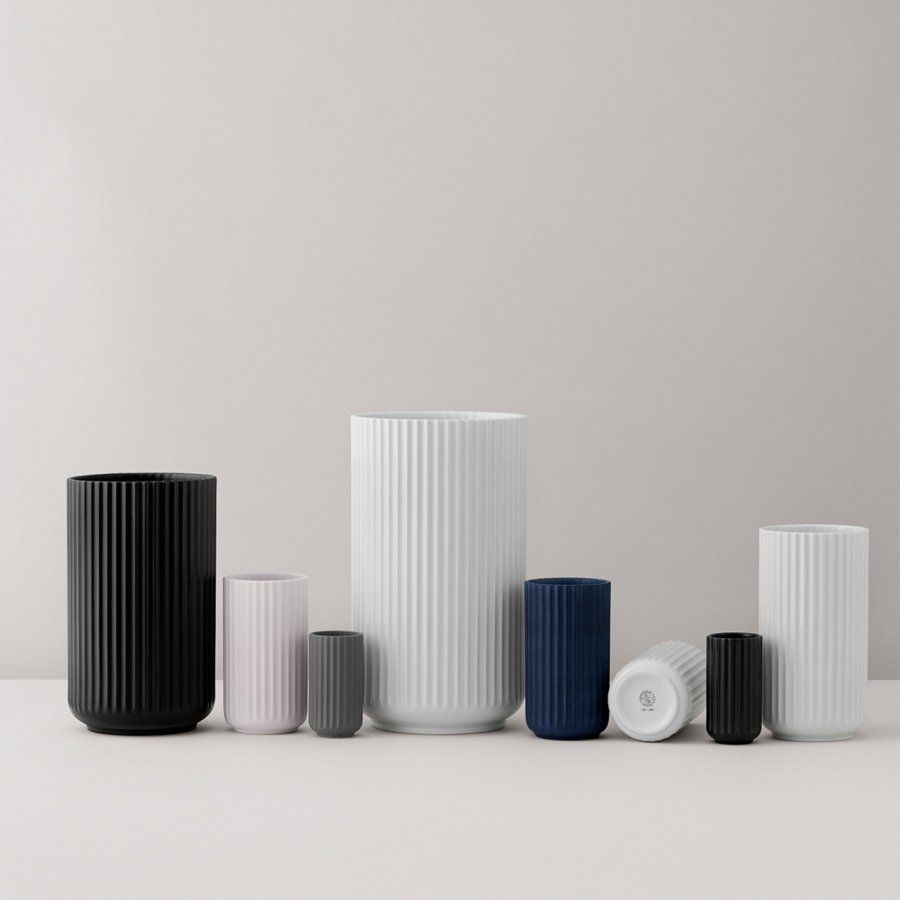 Lyngby Vase Midnight blue, 20cm