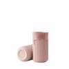 Lyngby Vase rosa med lbeglasur, 20cm