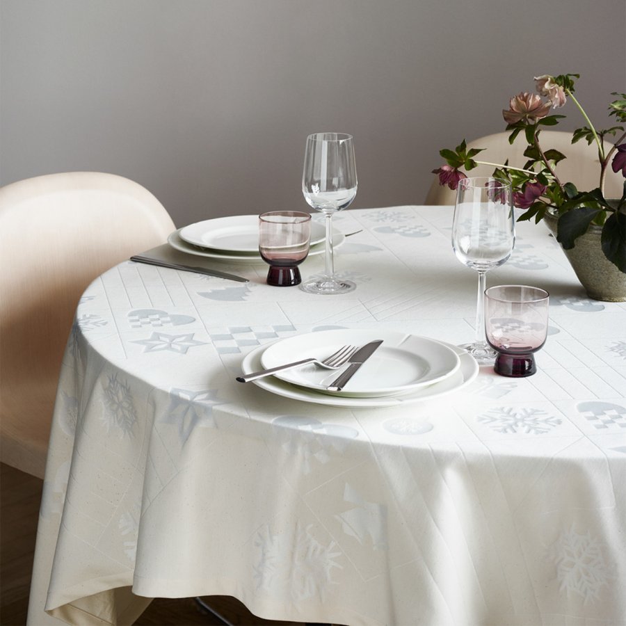 Rosendahl Natale Damast Tischdecke 150x320 cm, Offwhite
