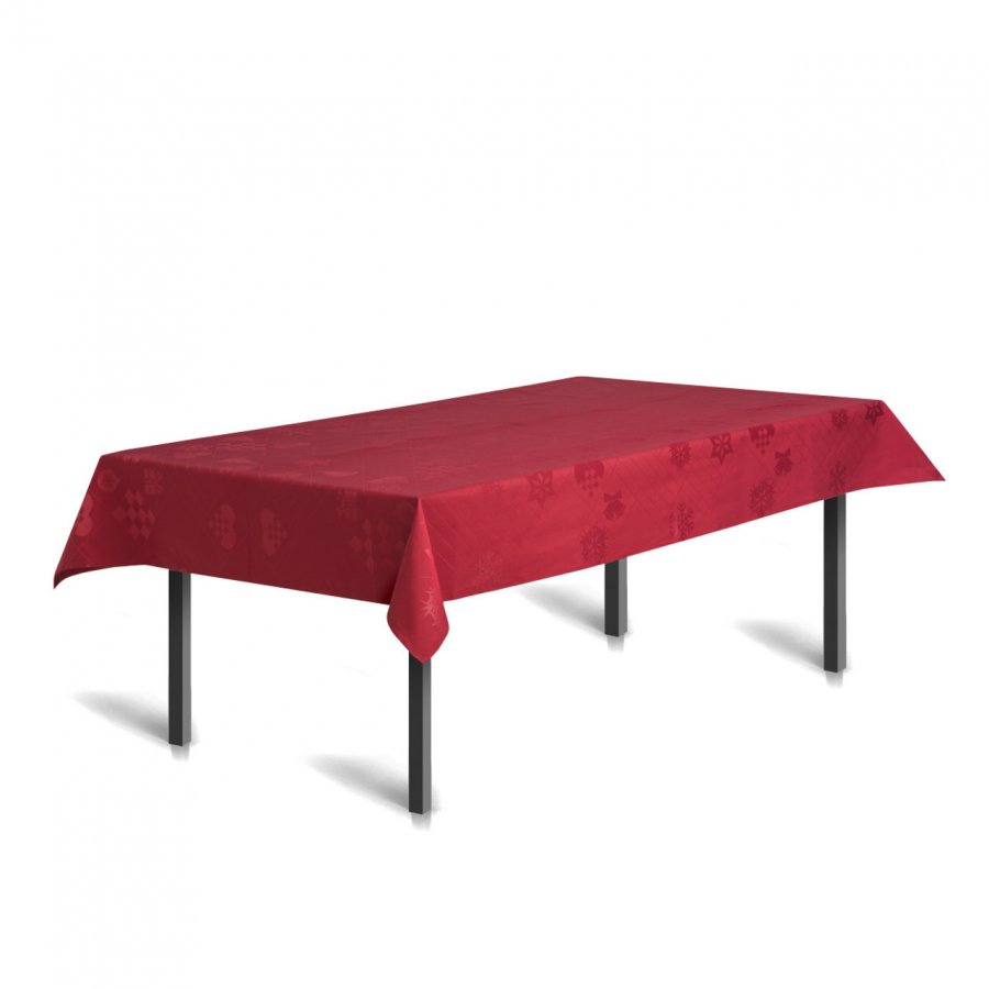 Rosendahl Natale Damast Tischdecke 150x220 cm, Rot