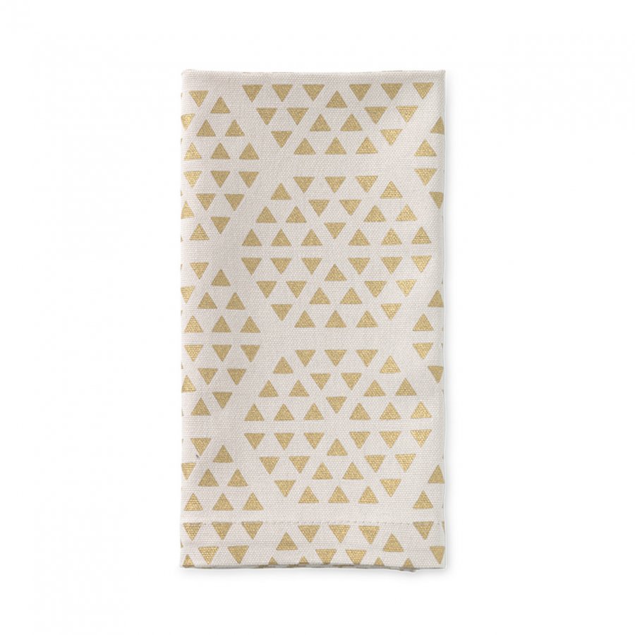 Juna Komet Servietter 6 stk. 45x45 cm, Beige/guld