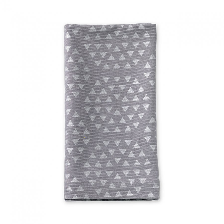 Juna Komet Servietter 6 stk. 45x45 cm, Mrkegr/slv