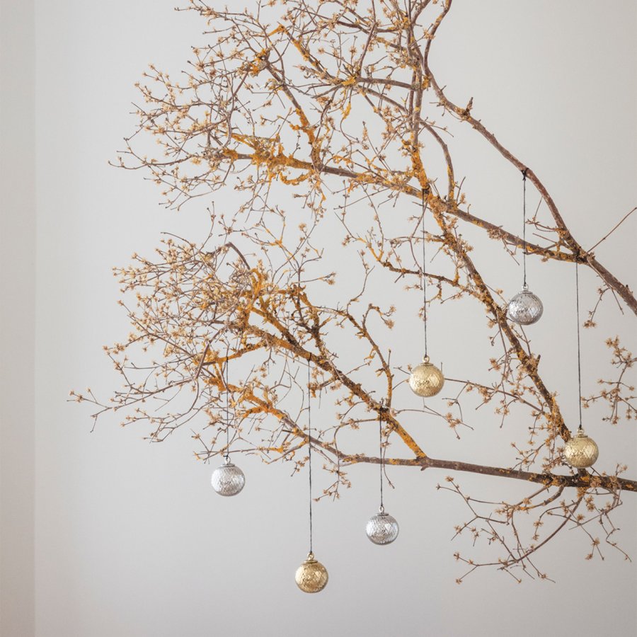 Lyngby Porcel�n Kugle �7 cm, Guld