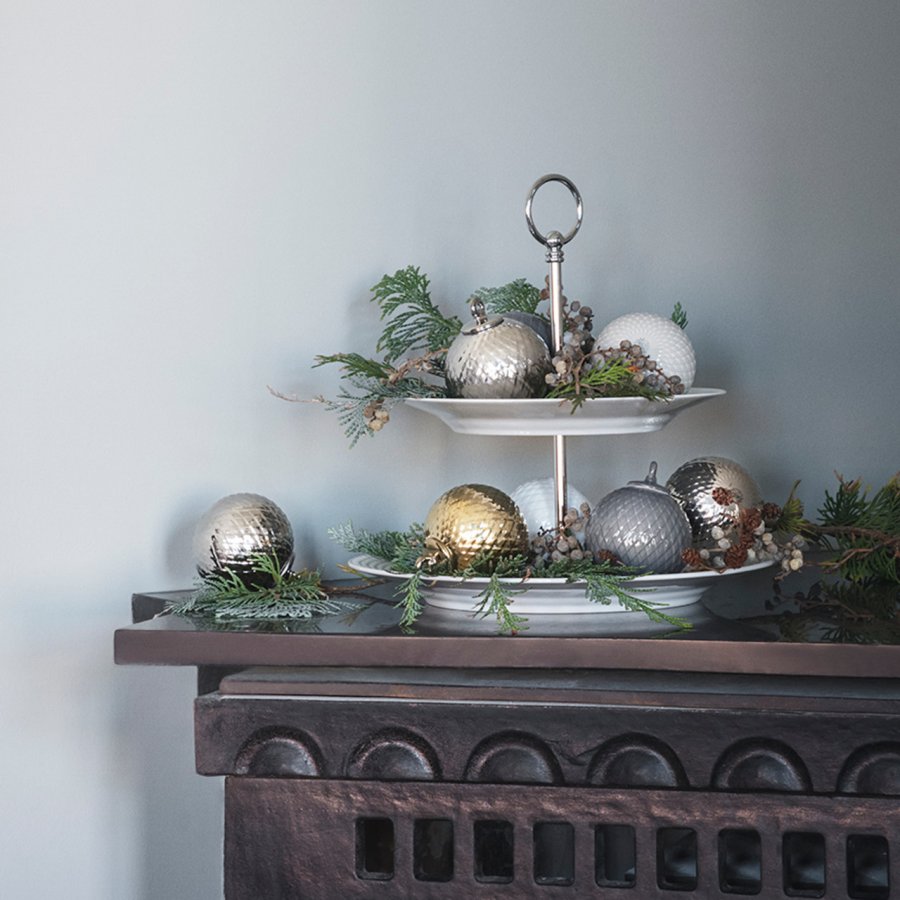 Lyngby Porcel�n Kugle �7 cm, Guld