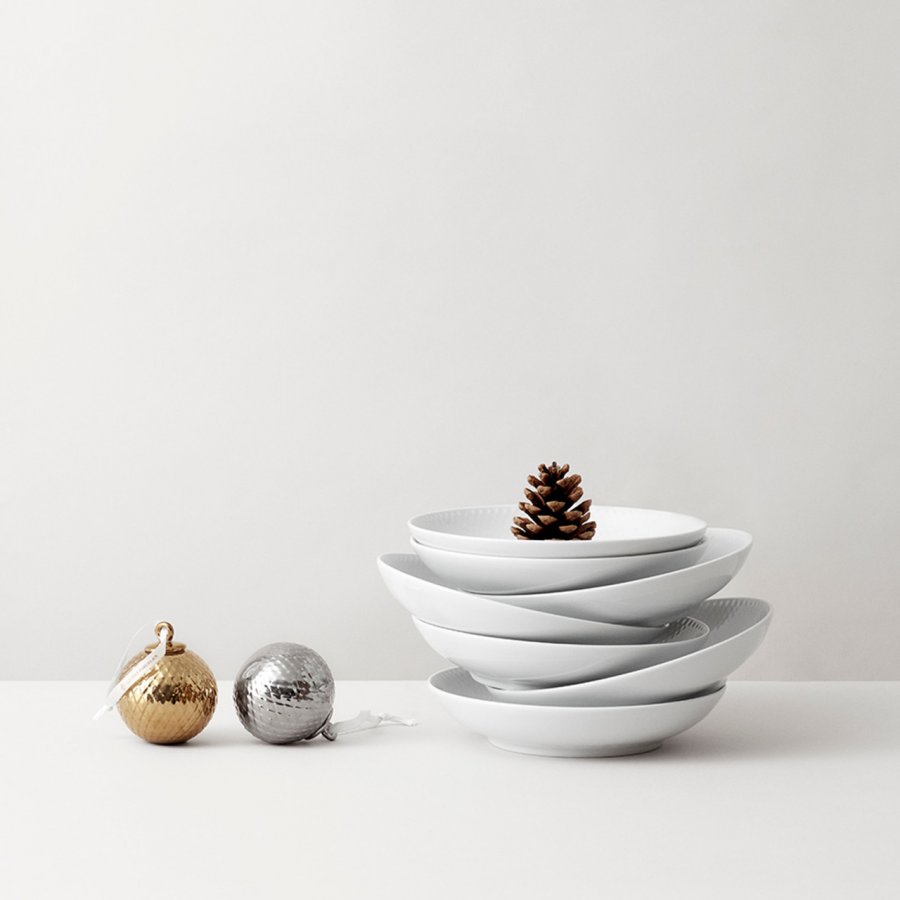 Lyngby Porceln Kugle 7 cm, Slv