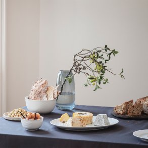 Lyngby Porcelæn Rhombe Serveringsskål Ø22 cm, Hvid