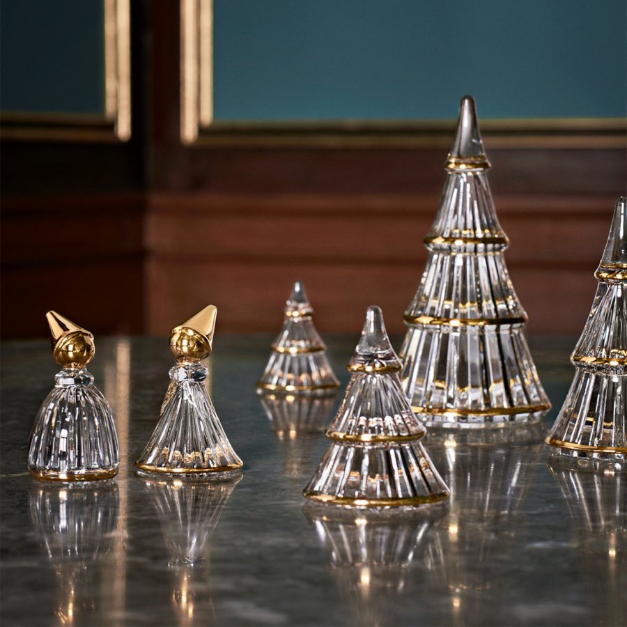 Holmegaard Fairytales Juletr� Klar m. guld, Mellem