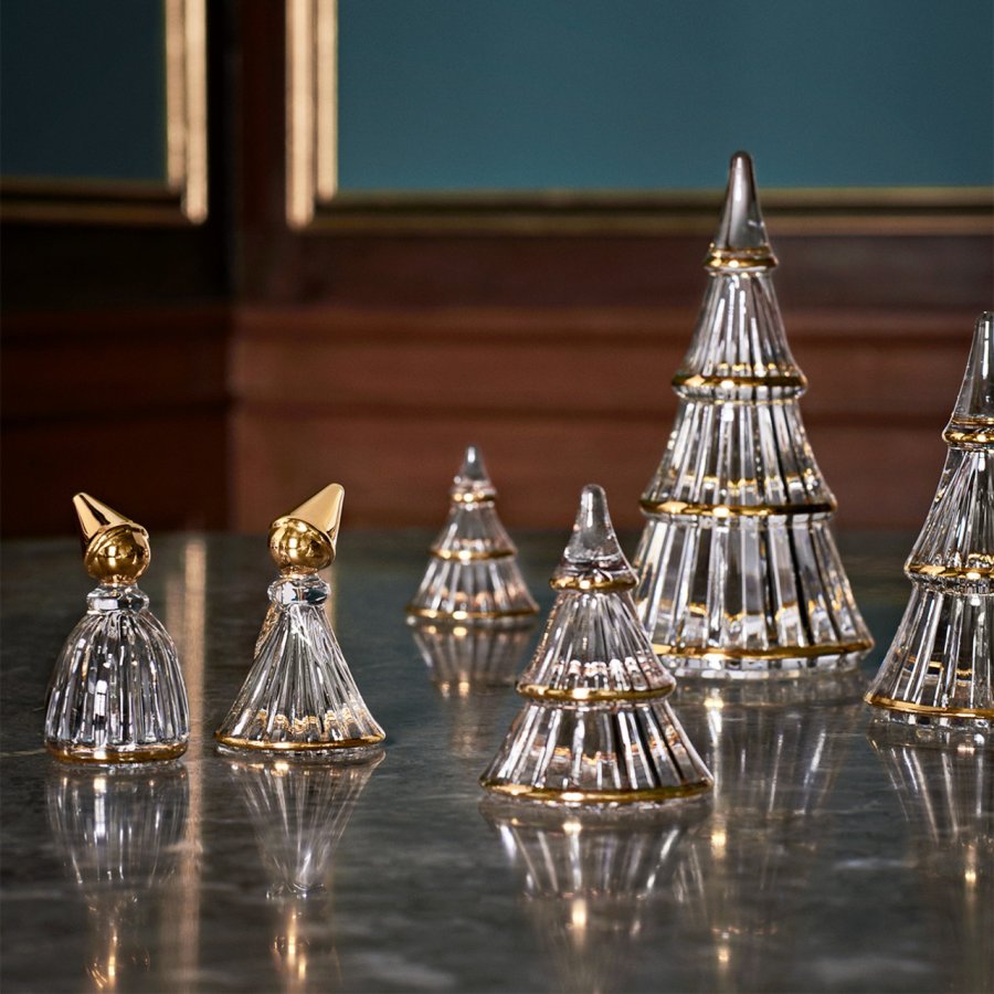 Holmegaard Fairytales Juletr� Klar m. guld, Mellem