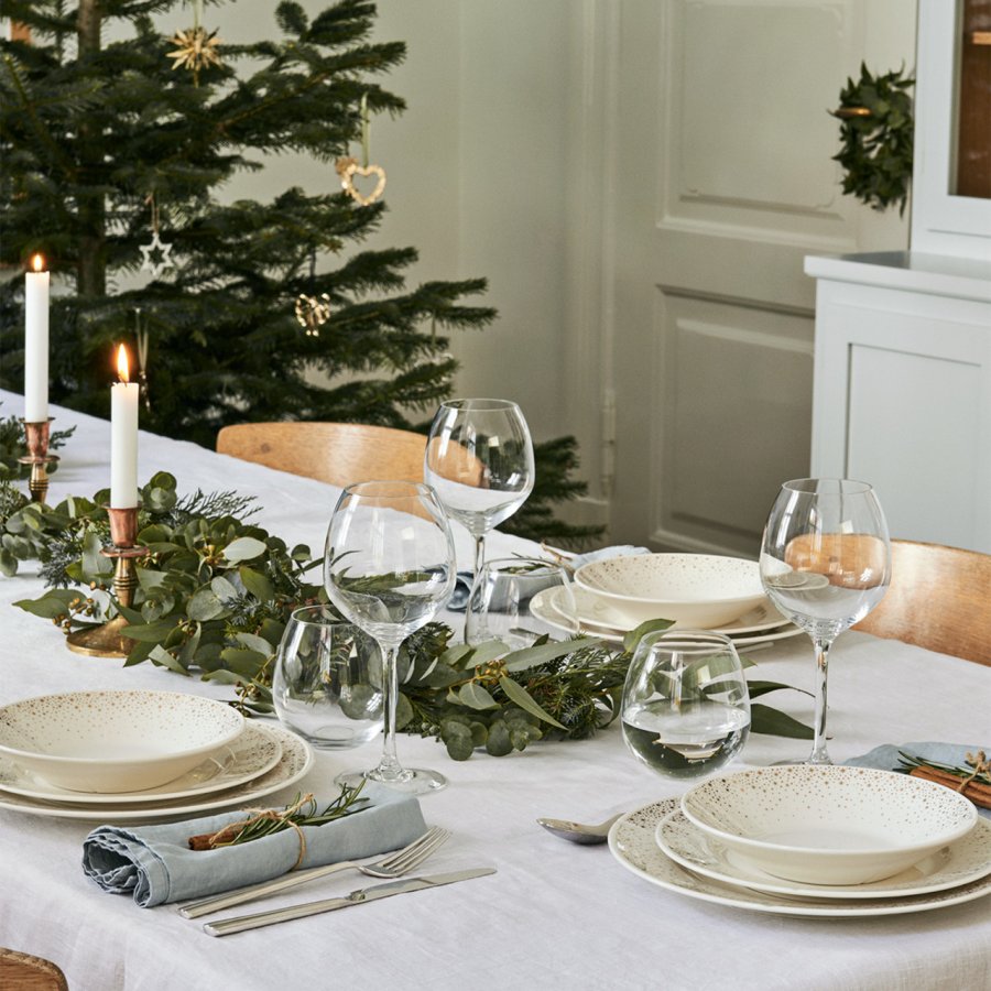 Rosendahl Grand Cru Moments Tallerken 23cm, Hvid m. guld