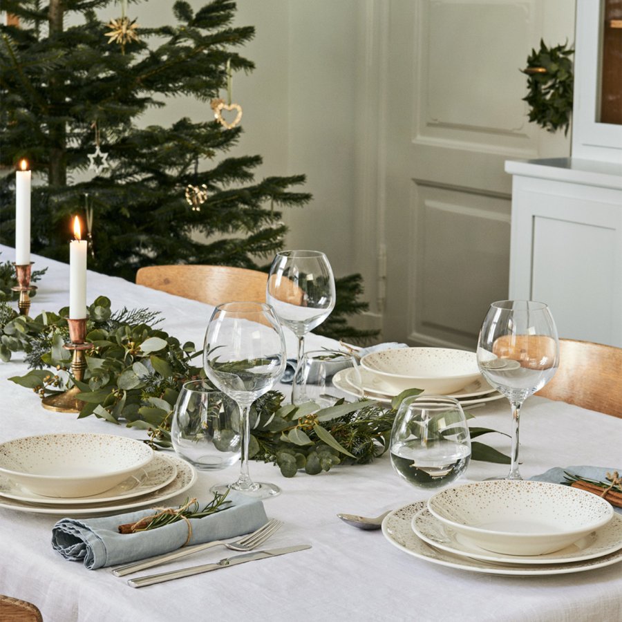 Rosendahl Grand Cru Moments Tallerken 23cm, Hvid m. guld