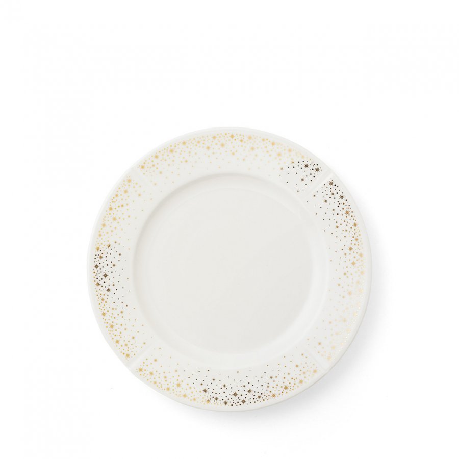 Rosendahl Grand Cru Moments Tallerken 23cm, Hvid m. guld