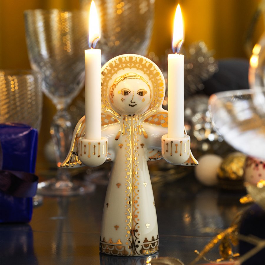 Bjrn Wiinblad Christmas Lucia Lysestage H15,5 cm, Guld