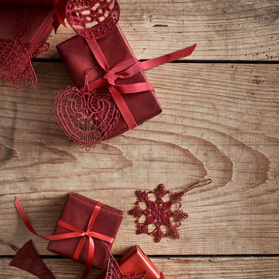 Juna Noel Weihnachtskugel 5 cm, Rot