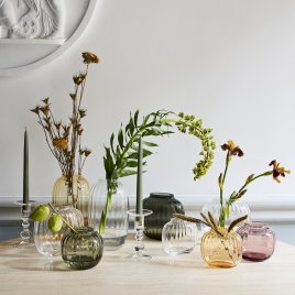 Holmegaard Primula Oval Vase H12,5 cm, Amber