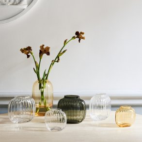 Holmegaard Primula Oval Vase H17,5 cm, Klar