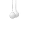 Lyngby Porceln Rhombe Kugle 2 stk. 5 cm, Hvid