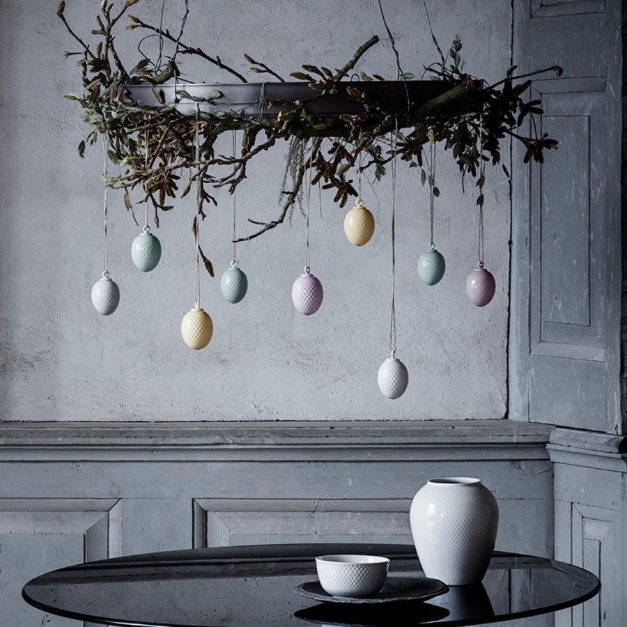 Lyngby Porceln Rhombe Pskeophng H7,5 cm, Lavendel