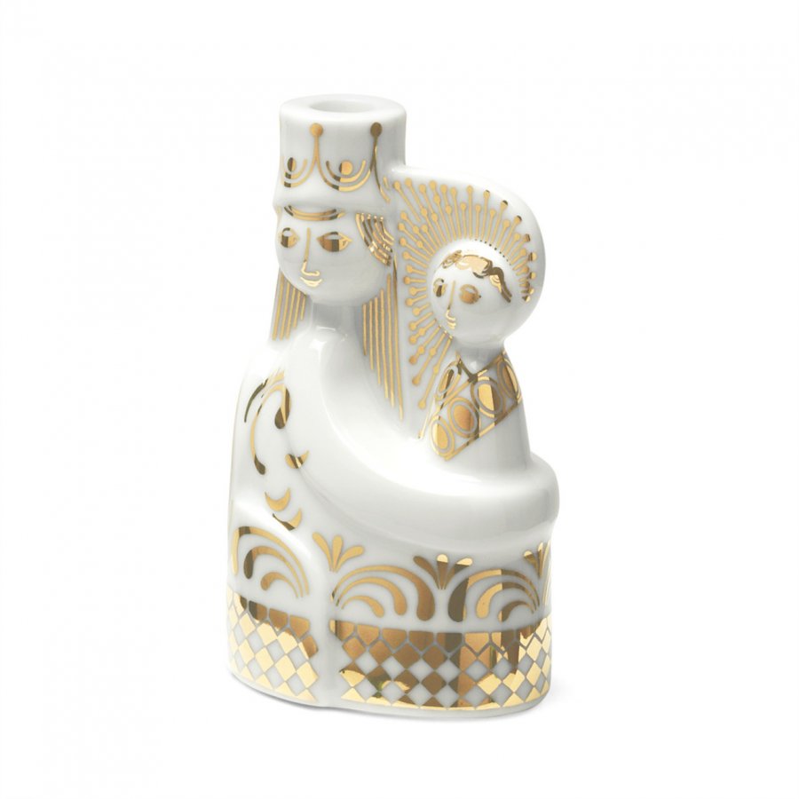 Bjrn wiinblad Christmas Jesus/Maria Lysestage Guld, H 12,1 cm