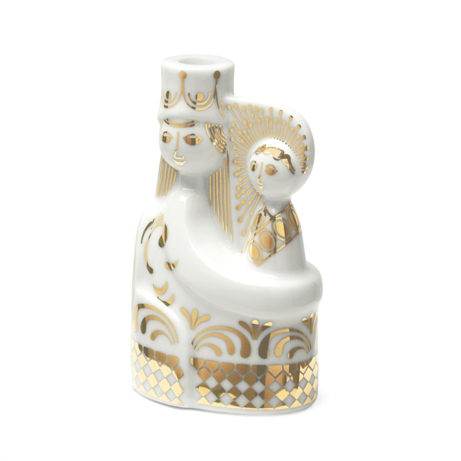 Bjrn wiinblad Christmas Jesus/Maria Lysestage Guld, H 12,1 cm